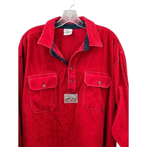 Vintage Disney Shirt Large Goofy Donald Mickey Corduroy Quarter Button Rare 90s - Picture 6 of 16